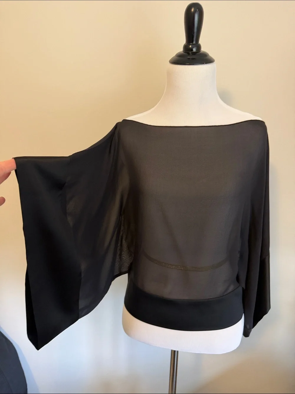 bebe Black Top with Branded Label - Picture 2 of 5